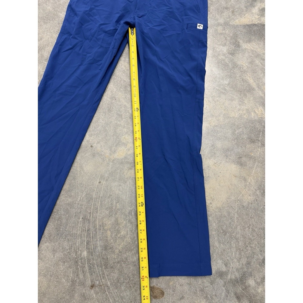 Costa Pants Mens 34 Navy Blue Tackle Hybrid Stretch Fishing Zip Pocket FOA400774 - Picture 8 of 8